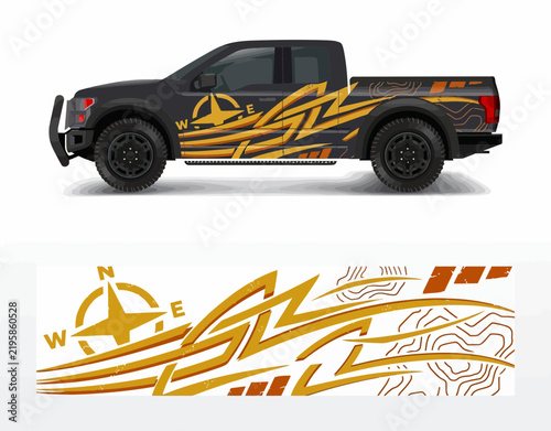 Pickup Truck Wrap Decal Vinyl Graphics Offroad Compass Adventure Racing