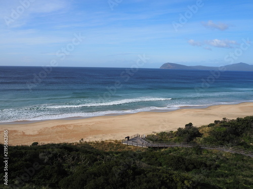 Canvastavla Long white sand beach at The Neck, Bruny Island, Tasmania, Australia