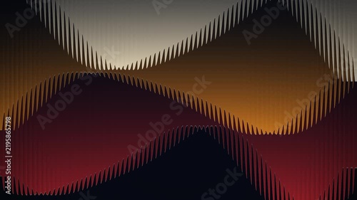 abstract warm brown and orange wavy layers with jagged edges undulate in a seamless motion background.