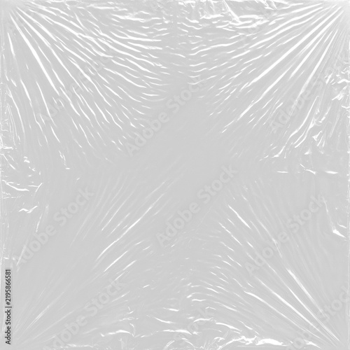 Crumpled Cellophane Texture Overlay, Transparent Plastic Wrap PNG