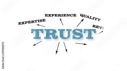 TRUST Concept Illustrated Through Hand-Drawn Symbols of Reliability