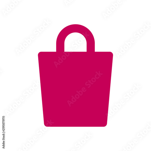 shopping bag icon isolated on white background, retail and e-commerce symbol