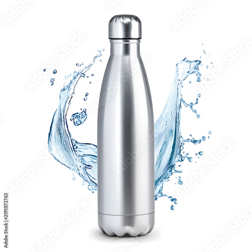 Modern Eco-Friendly Beverage Container Concept with Shiny Finish for Sports, Health, and Lifestyle Themes