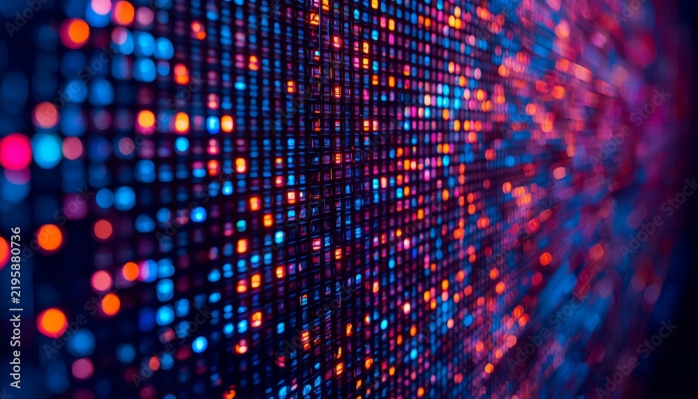 Fototapeta premium LED screen texture abstract background close up 