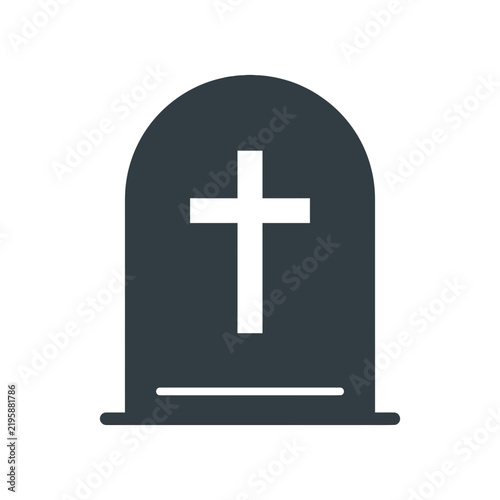Grave marker icon with cross