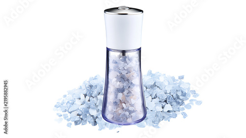 Professional Kitchen Appliance Concept with Transparent Grinder and Seasoning Elements for Food Themes