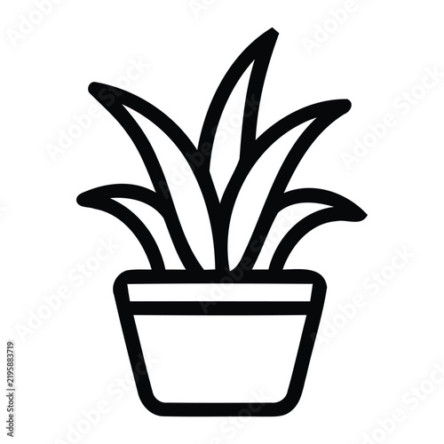 Potted succulent plant icon