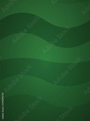 Naklejka Smooth green wavy gradient background design Vector