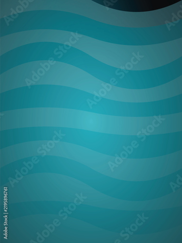 Naklejka Smooth blue wavy gradient background design Vector
