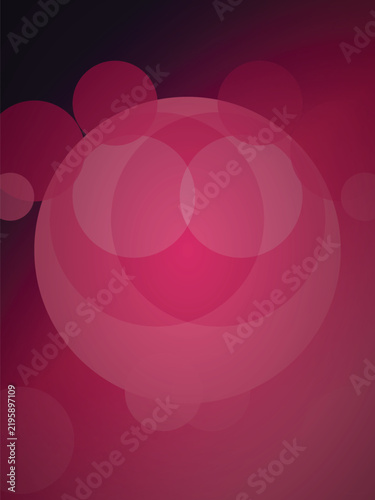 Naklejka Soft pink abstract face with blurred background bubbles Vector