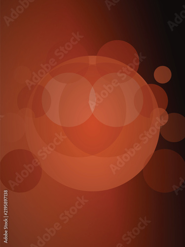 Naklejka Abstract geometric bubbles design with gradient background Vector