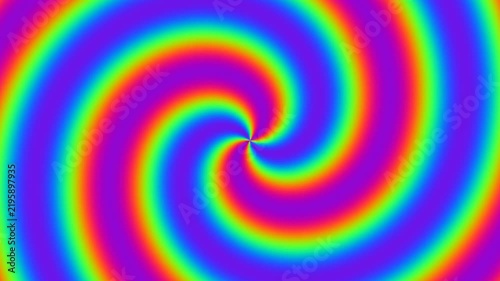 Vibrant Rainbow Swirl Hypnotic Pattern Background.