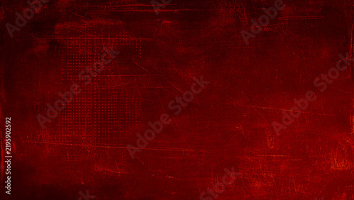 Red concrete wall. Abstract background for design with copy space. Red paint splatter and grunge texture background.