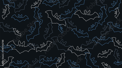 Minimal pattern background with Halloween bat for modern design.