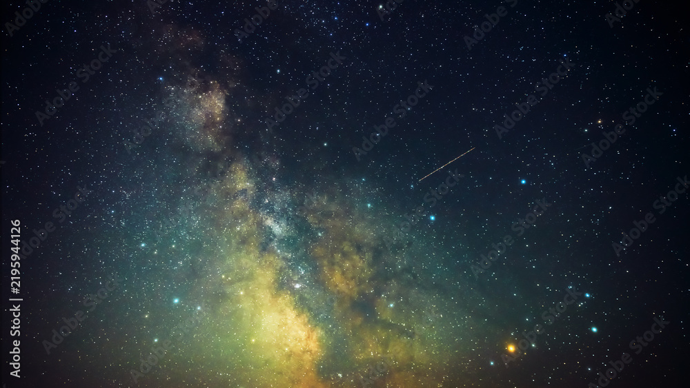 Fototapeta premium Summertime Milky Way stars and constellations.