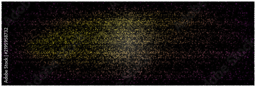 Abstract glowing dots on dark space background