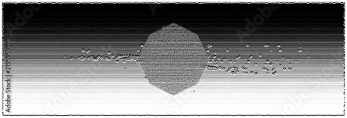 Abstract pixel art galaxy and space design