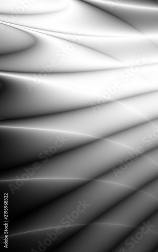 Vertical white art wavy metallic texture pattern