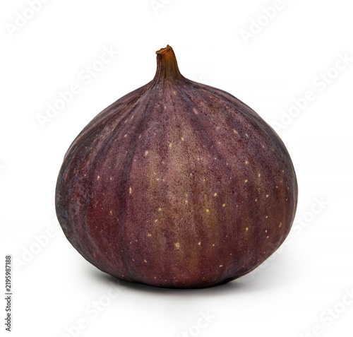 Fresh whole fig isolated on white background