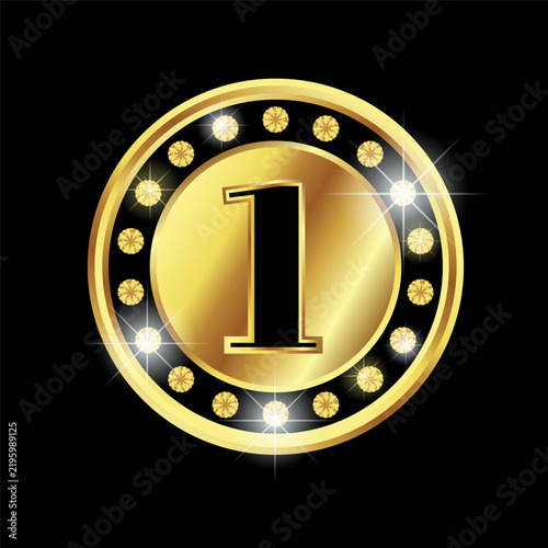 number one, best, first, golden, diamond, brilliant, isolated, sign, medal