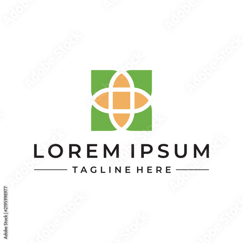 simple and modern HEALTH GREEN  logo design template elements