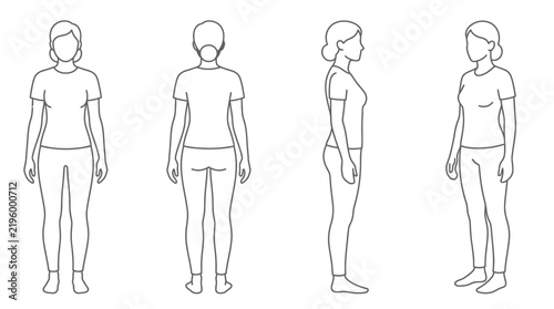 Simple human silhouette figures for design projects