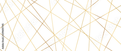Принти на полотні Modern abstract pattern with straight golden lines creating seamless geometric background texture vector illustration