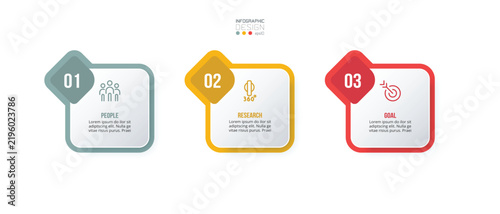 Option label infographic template for report and presentation about Business Or Marketing and Education.