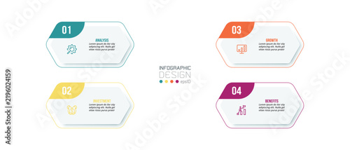 Infographic template business concept with workflow.