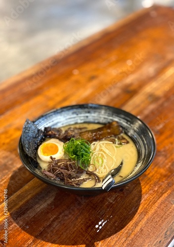 Fotografie Ramen,  yummy food, Japanese ramen, tonkotsu ramen.