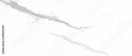 Картината върху платно Pure white marble texture background with a soft gray diagonal river vein streak