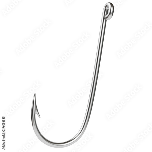 fishing hook on white background
