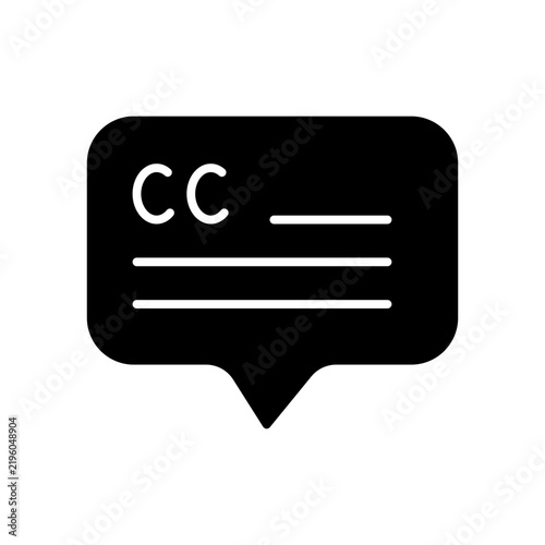 Subtitle Movie Caption Video Translation Filled Vector Icon