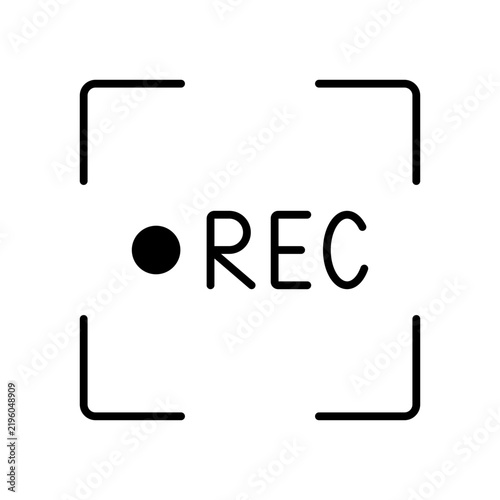 Screen Recorder Video Capture Frame Filled Vector Icon