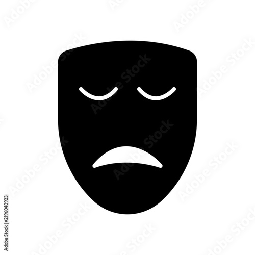 Theater Masks Comedy Drama Performance Filled Vector Icon