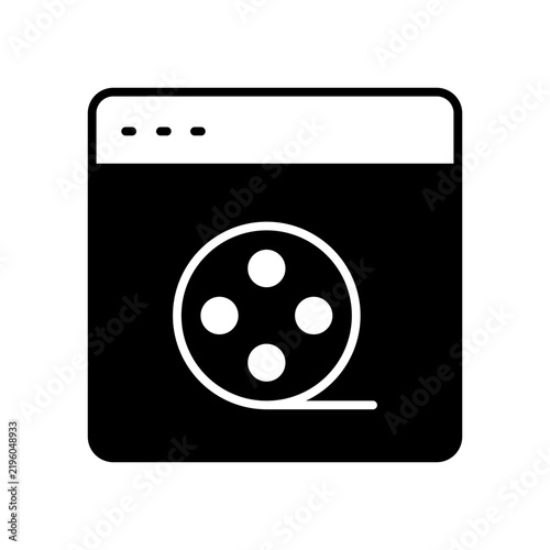 Film Roll Camera Photography Negative Filled Vector Icon