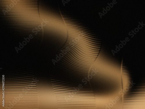 Foto Midnight particulate surface, glimmering brassy visual, polished linear contours, serpentine umber-gold striations, suitable for design layouts