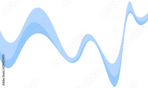 Plakat w ramie Template blue abstract wave background vector