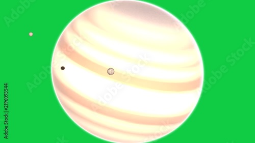 Orbit causing textured moon crossing face, casting shadow, showing transit on transparent backdrop
