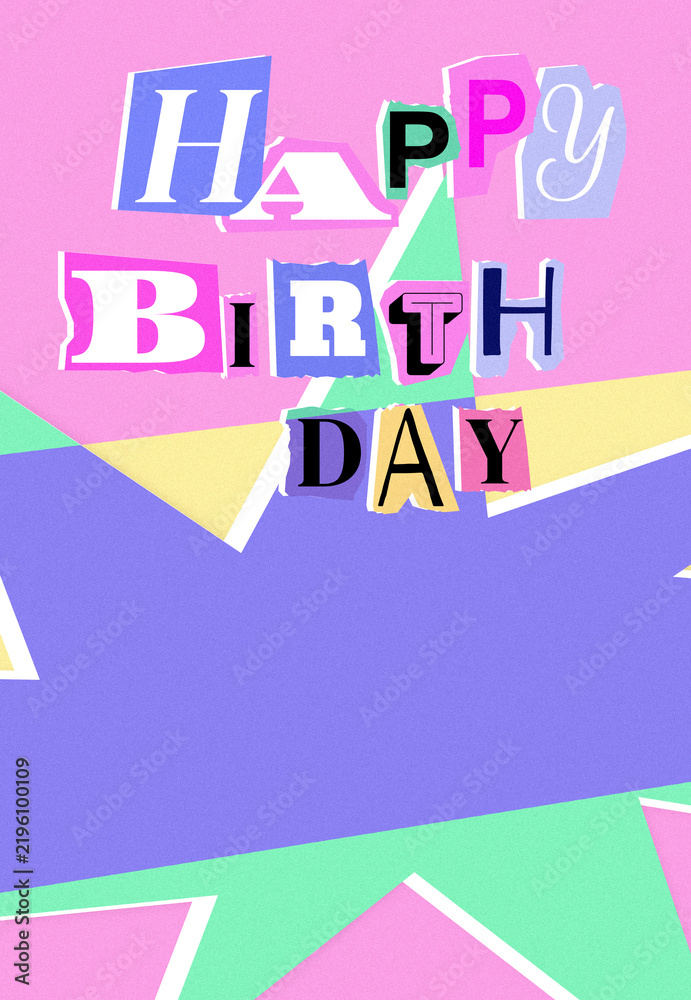Naklejka premium Colorful text saying happy birthday for a birthday celebration