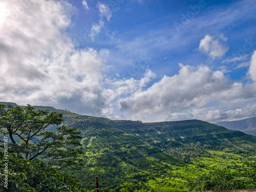 Canvas Print clouds over the mountains