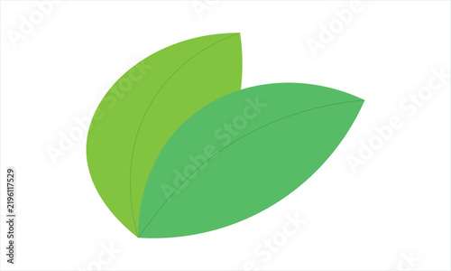 Abstract Green Leaf Shapes Representing Eco Friendly and Biodegradable Concept