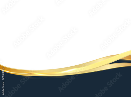 Abstract gold wave background with elegant curved lines and flowing shapes for corporate presentations and luxury business designs