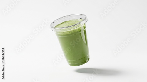 High Quality 3D Matcha Cup For Mockup Design With White Background