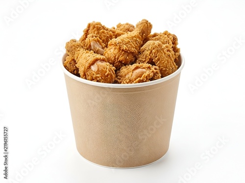 Fried chicken pieces in a takeout container