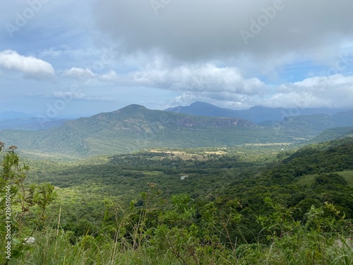 Canvas Print clouds over the mountains