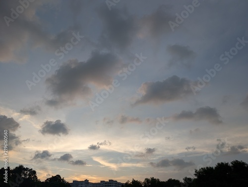 Photography dramatic sky at sunset