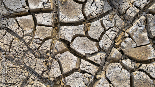 Canvastavla Arid cracked earth displaying extreme drought conditions and climate change impa