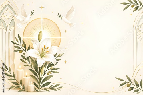All Saints' Day minimalist celebration greeting - ai generative
