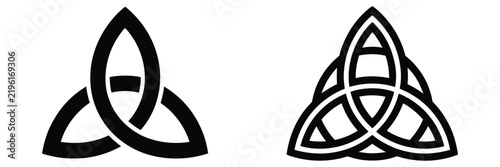 Bild auf Leinwand Celtic Trinity Knot Symbols featuring ancient endless knot designs with intricat